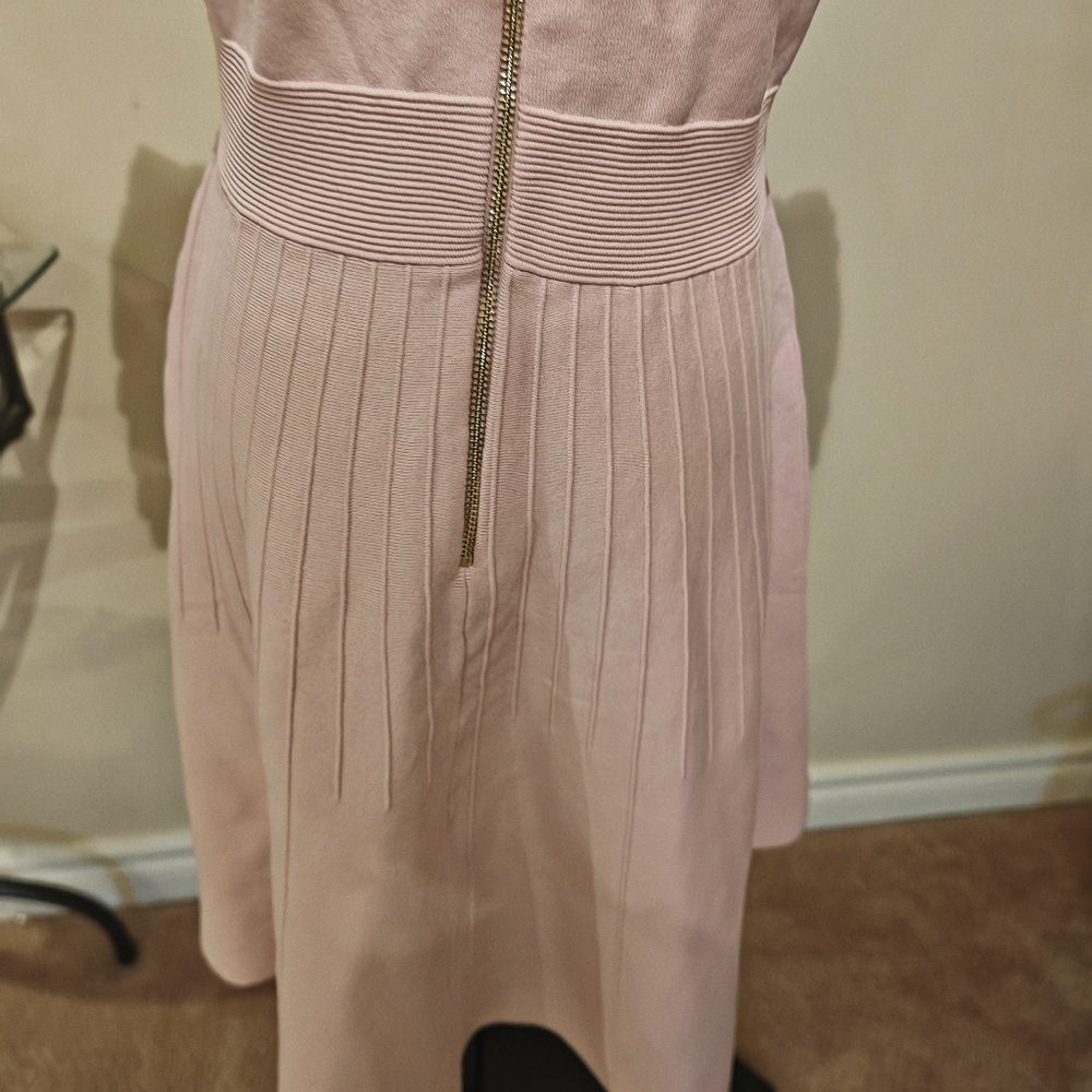 Ted Baker RIAAN Knitted Skater Dress with Frill Detail Pink - Picture 7 of 17